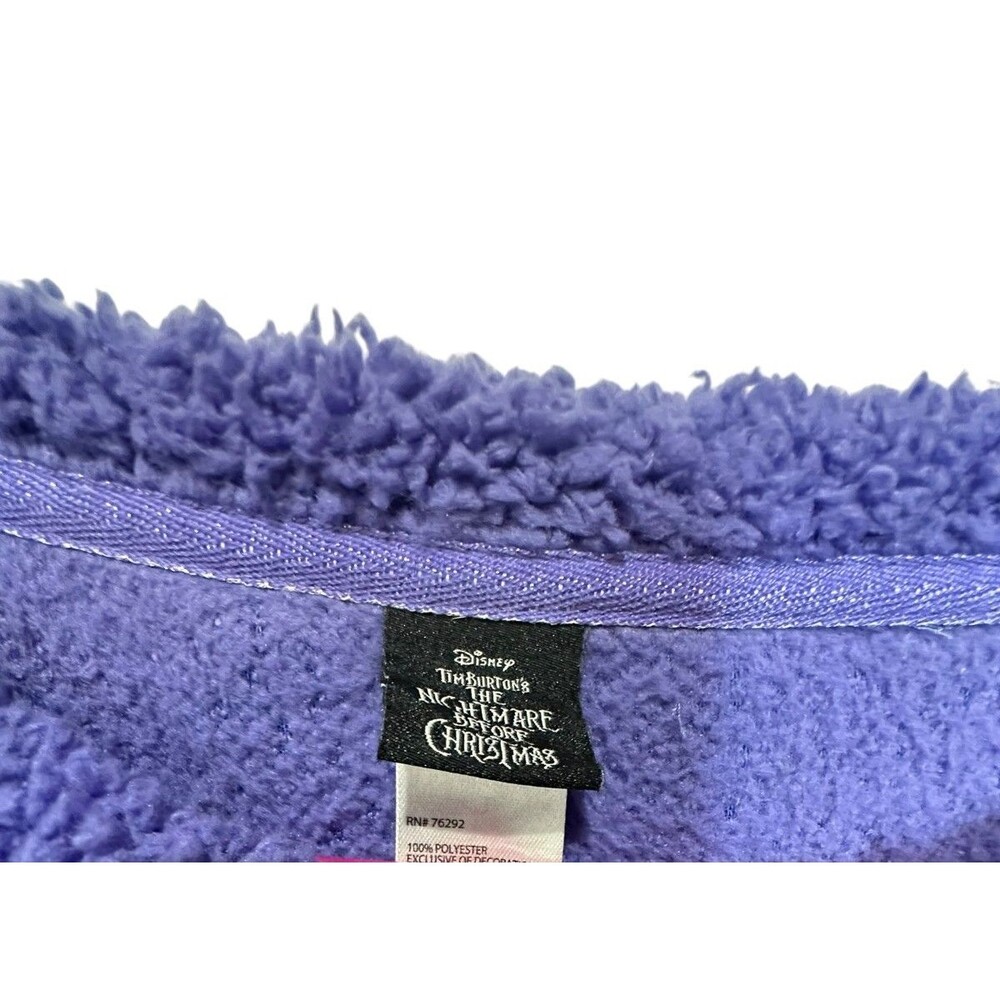Disney Nightmare Before Christmas Plush Pajama Top Purple Size Medium Comfy - Picture 3 of 6